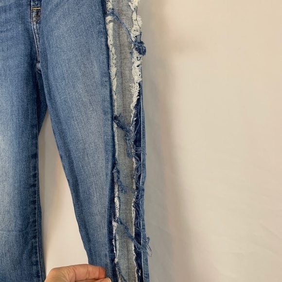 7 for all mankind Roxanne Ankle Fray Jeans in Bright Houston Size 28 - Picture 5 of 9